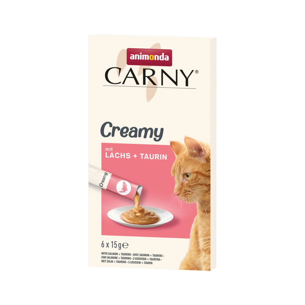 Animonda Carny Creamy z łososiem + tauryna 6x15g